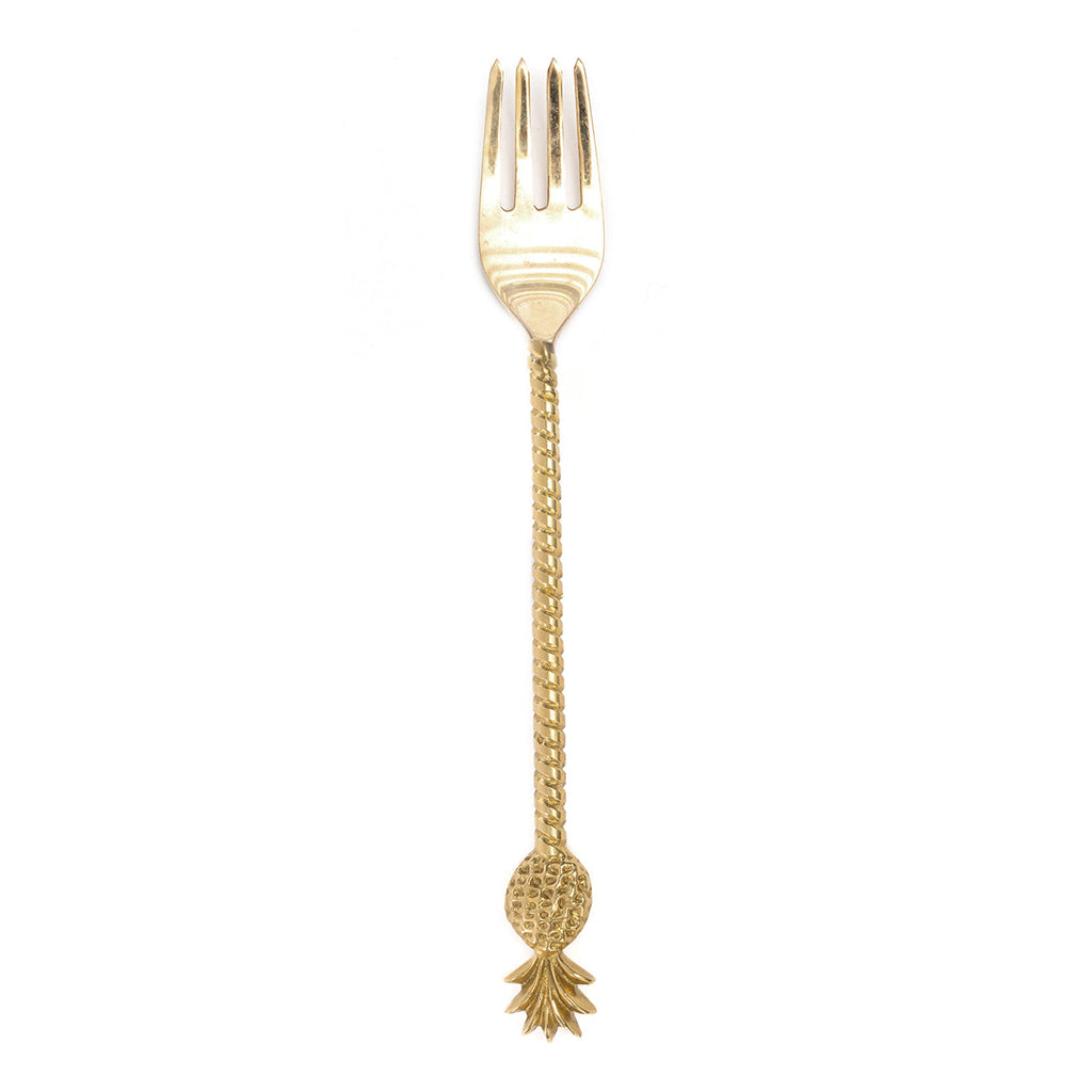 Dekogabel in Gold mit Ananas-Motiv