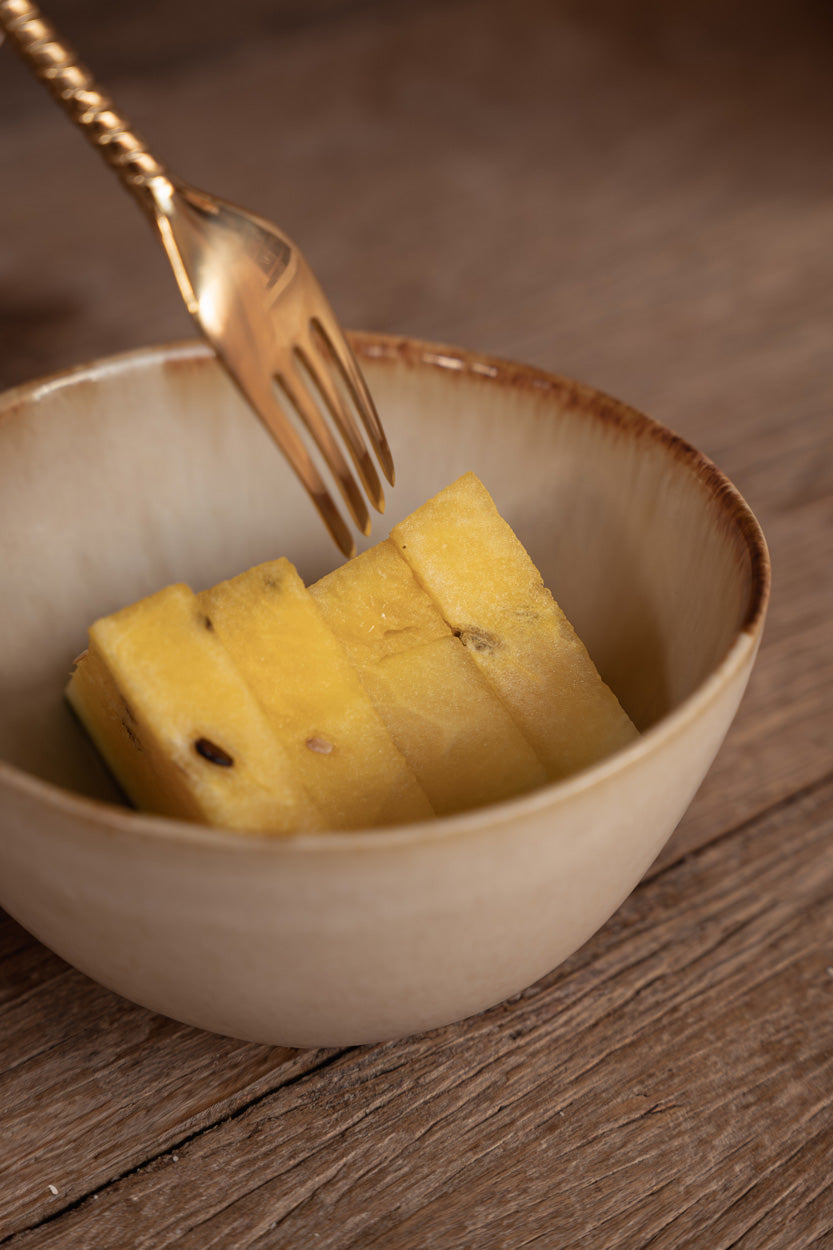 Dekogabel in Gold mit Ananas-Motiv