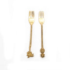 Dekogabel in Gold mit Ananas-Motiv