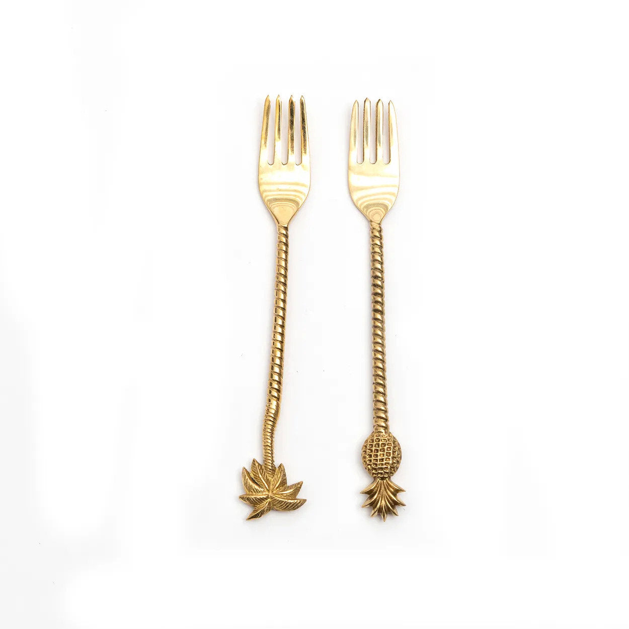 Dekogabel in Gold mit Ananas-Motiv