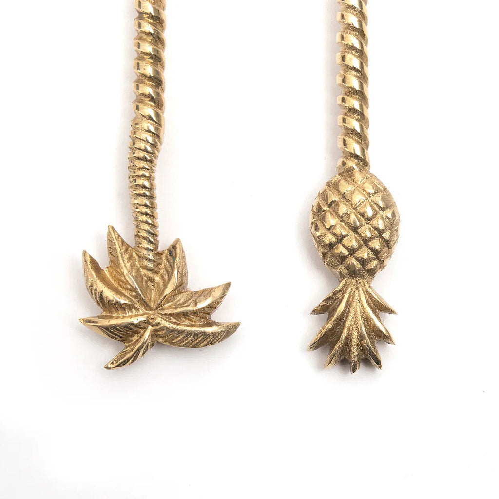 Dekogabel in Gold mit Ananas-Motiv
