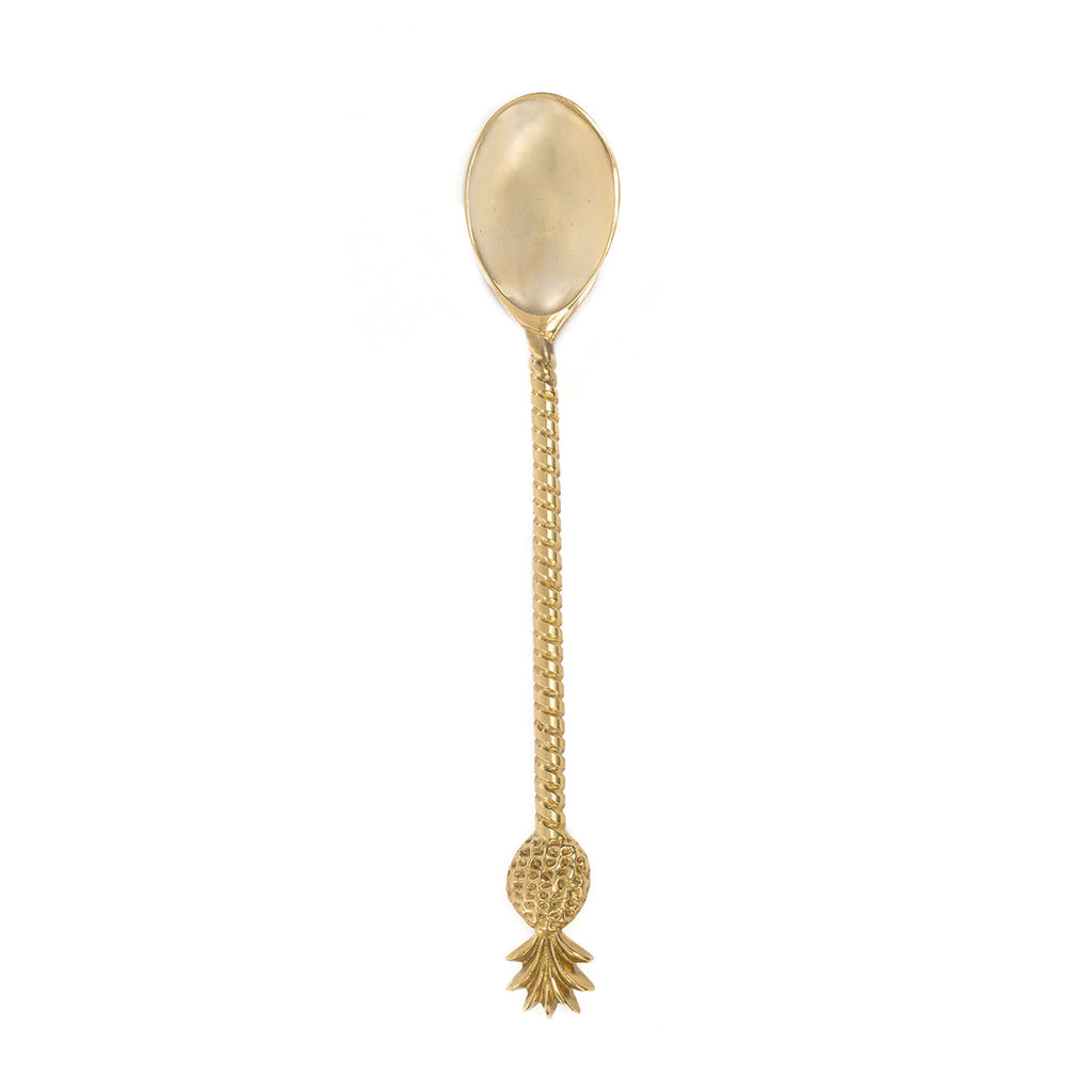 Dekolöffel aus Messing in Gold mit Ananas-Griff