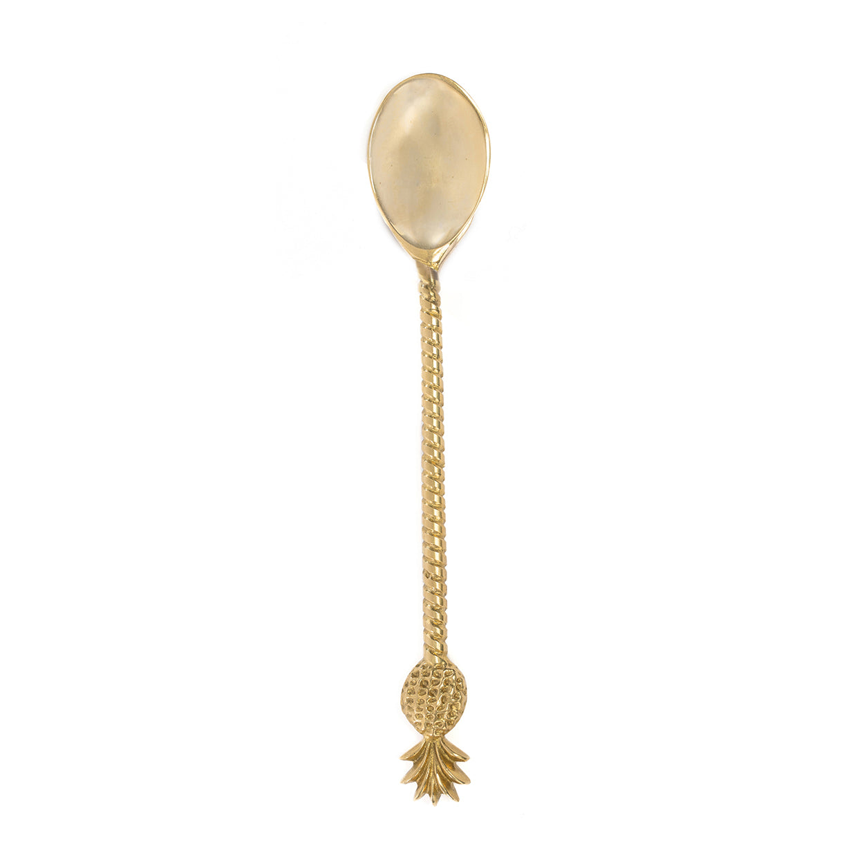 Dekolöffel aus Messing in Gold mit Ananas-Griff