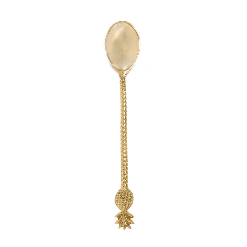 Dekolöffel aus Messing in Gold mit Ananas-Griff
