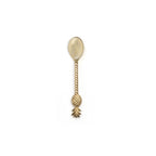 Teelöffel aus Messing in Gold – Ananas-Motiv