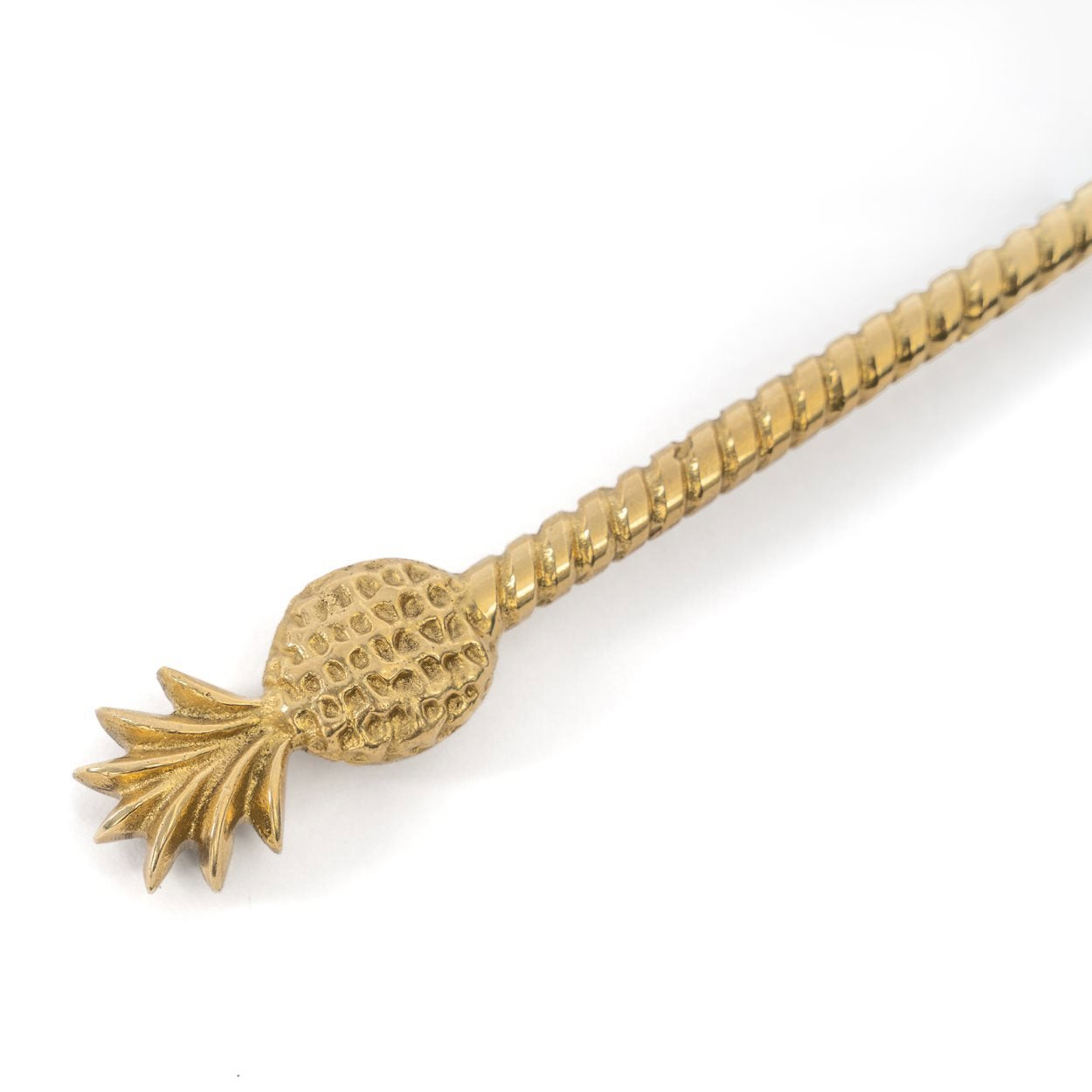 Teelöffel aus Messing in Gold – Ananas-Motiv