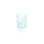 Trinkglas aus recyceltem Glas in Wassergrün, organische Form