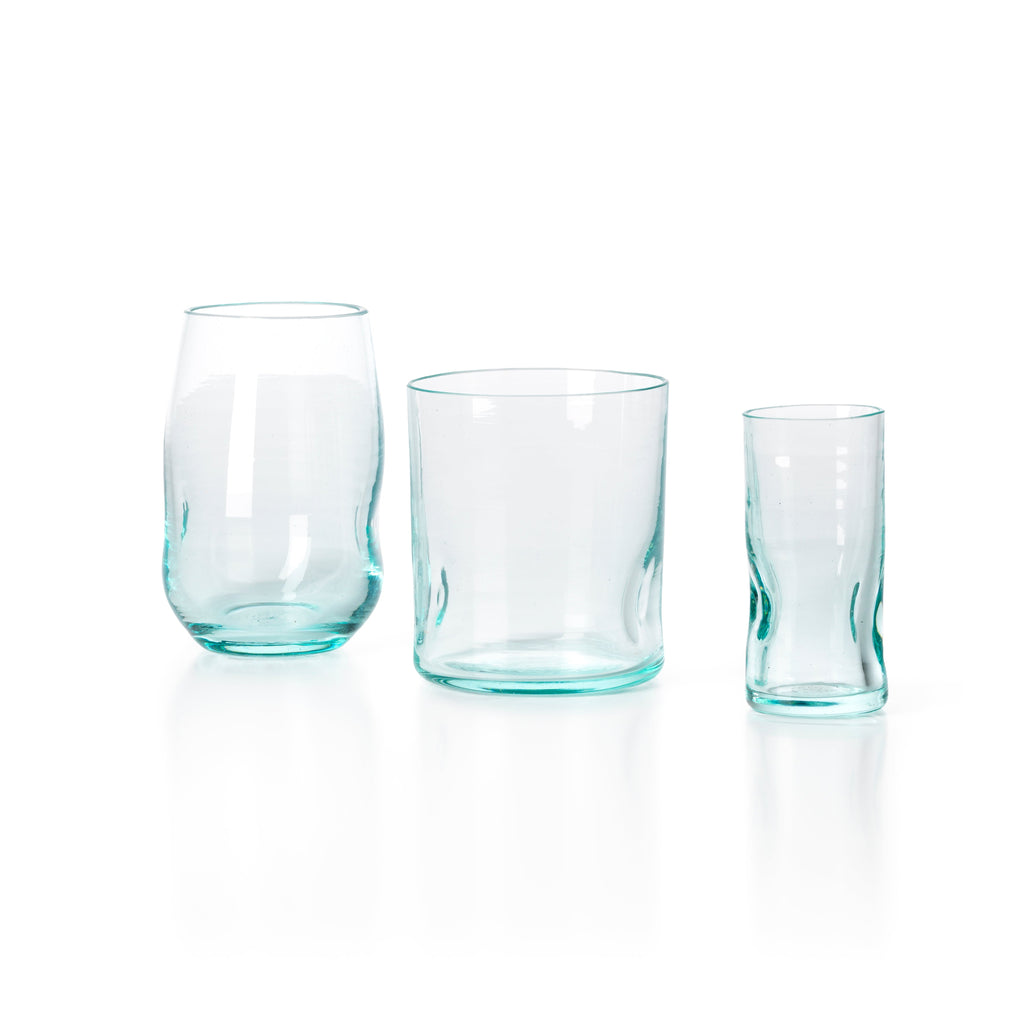 Schnapsglas aus recyceltem Glas Natur 9 cm