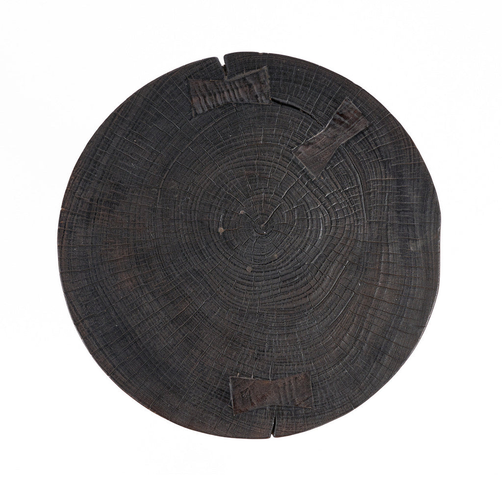 Beistelltisch aus Massivholz in Ebenholz-Optik – Ø50 cm