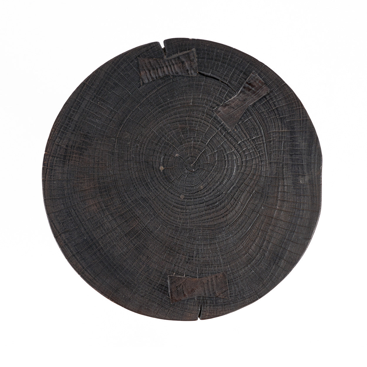 Beistelltisch aus Massivholz in Ebenholz-Optik – Ø50 cm