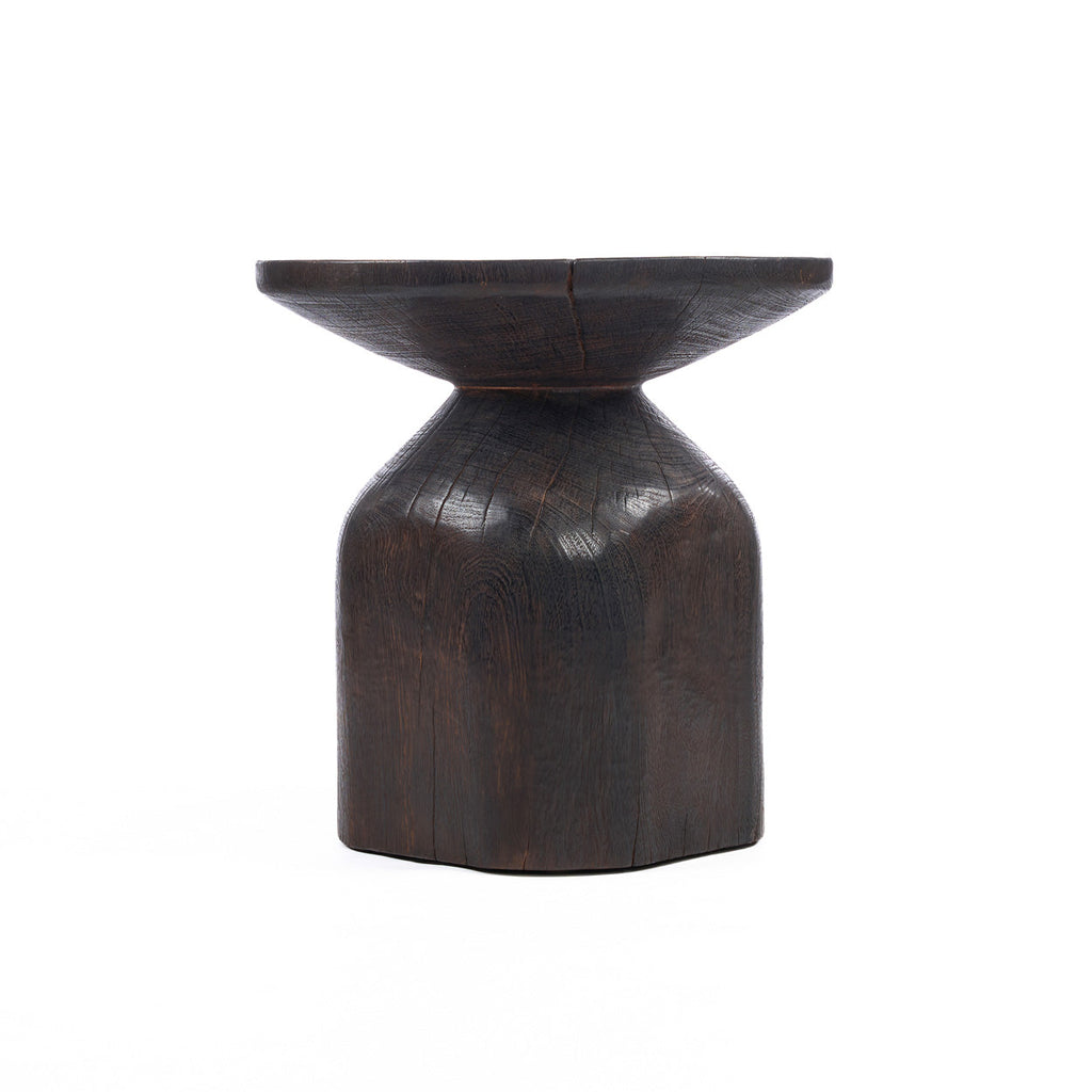 Beistelltisch aus Massivholz in Ebenholz-Optik – Ø50 cm