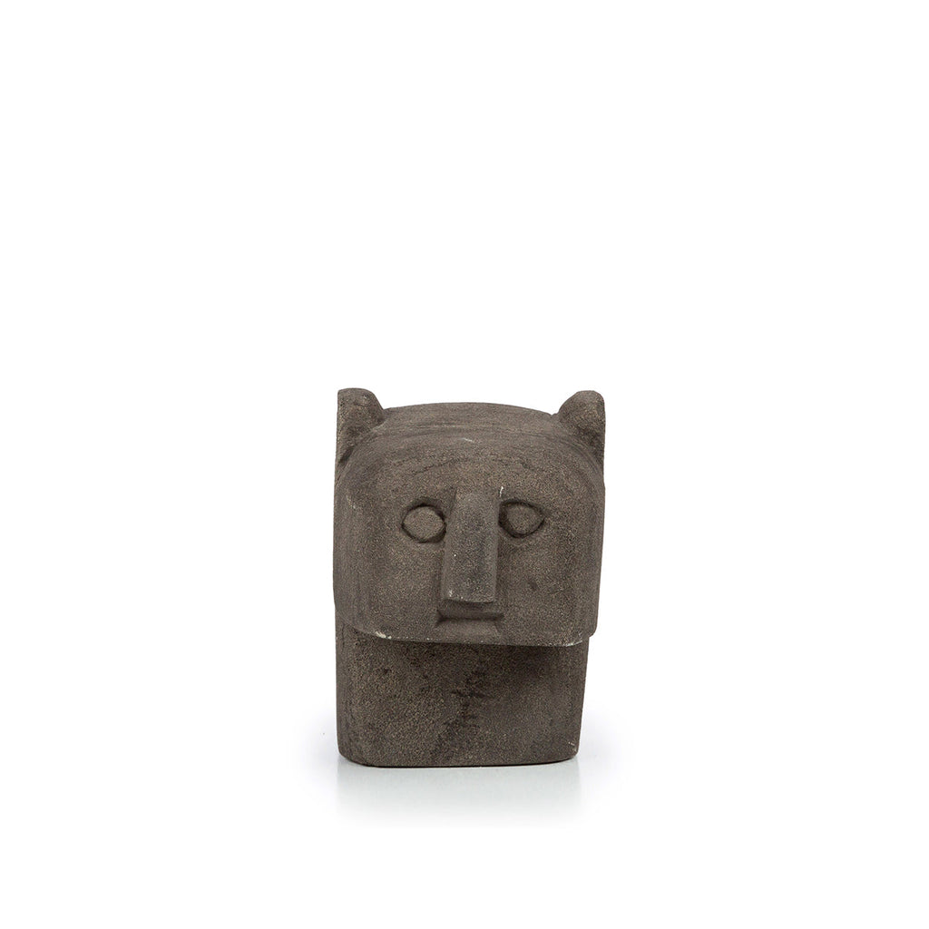 Deko-Skulptur aus grauem Stein - 9x6 cm