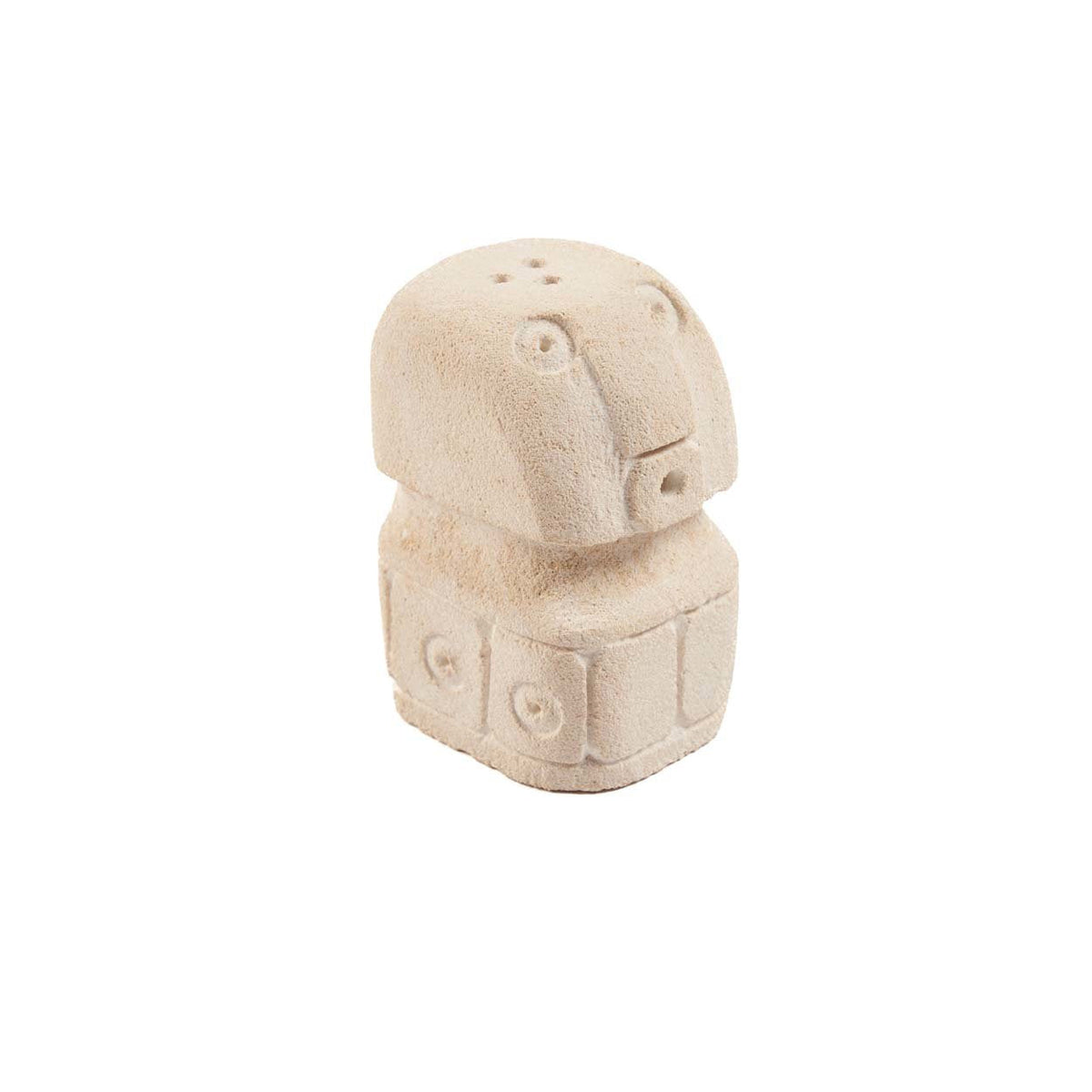 Duo Salz- und Pfefferstreuer aus Steinzeug Natur Totemform 7 cm