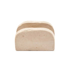 Serviettenhalter aus Naturstein in Bogenform, Beige