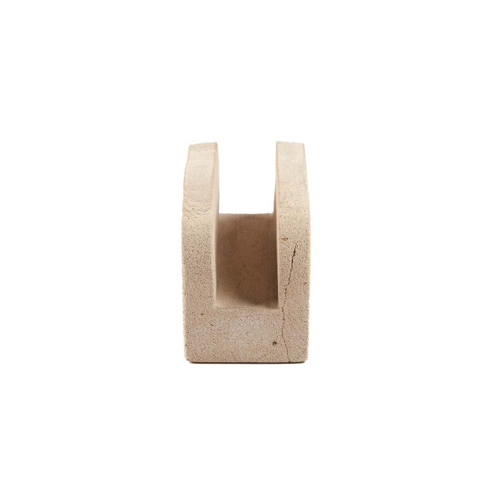 Serviettenhalter aus Naturstein in Bogenform, Beige