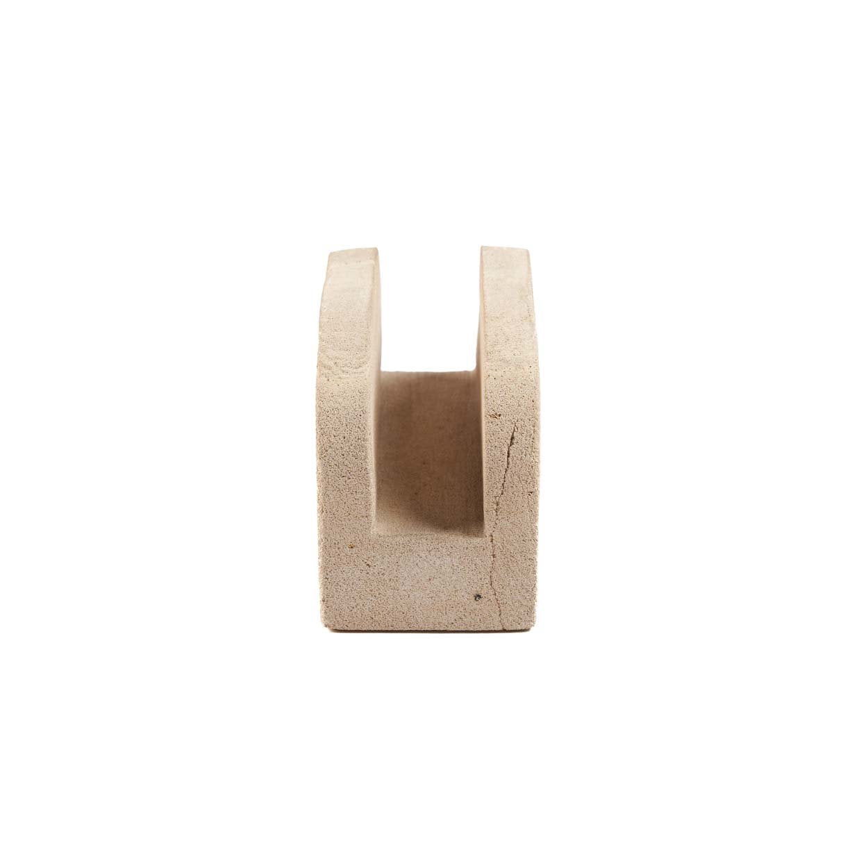 Serviettenhalter aus Naturstein in Bogenform, Beige