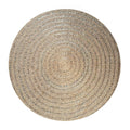 Runder Seegrasteppich Natur 150 cm im Boho-Stil