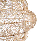Hängeleuchte aus Naturrattan in Wolkenform mit offenem Geflecht – Ø102 cm