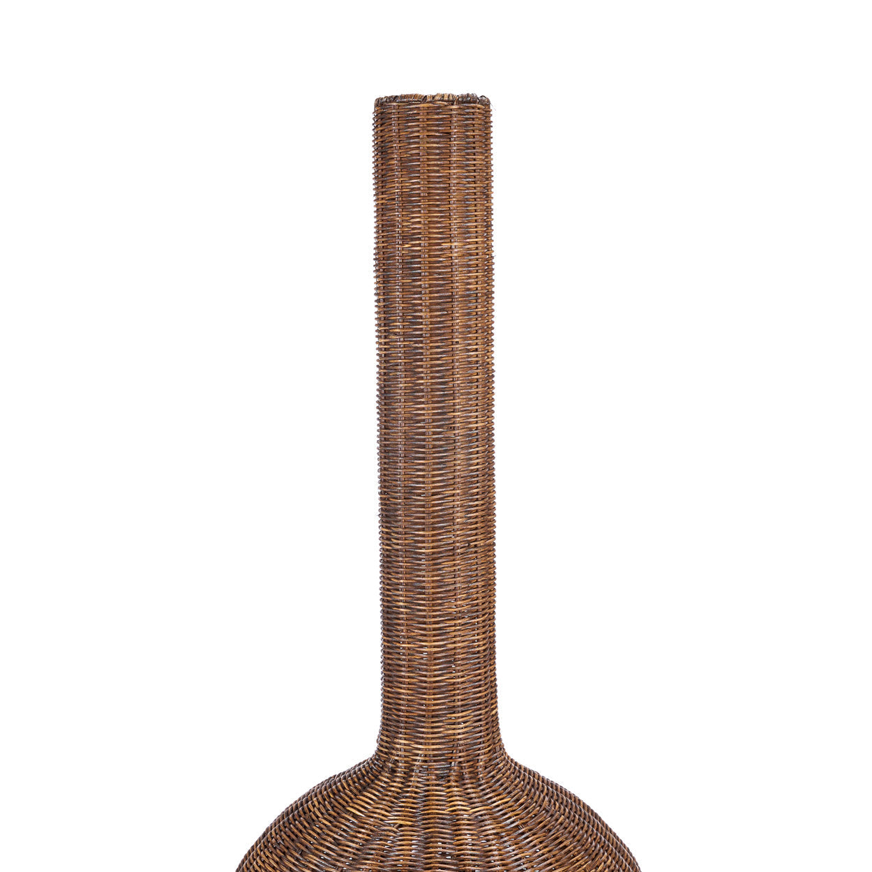Hängeleuchte aus Rattan in Dunkelbraun in Amphorenform XXL – H156 cm