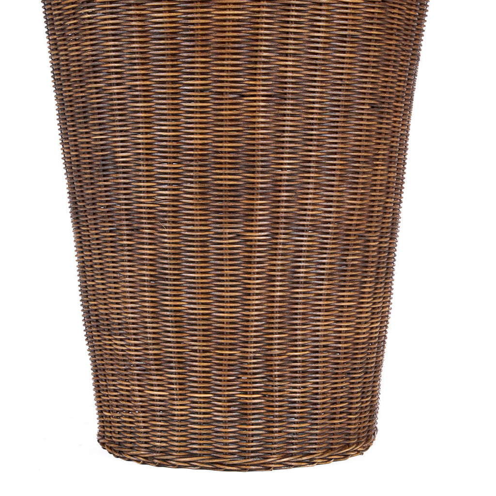 Hängeleuchte aus Rattan in Dunkelbraun in Amphorenform XXL – H156 cm