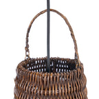 Hängeleuchte aus Rattan in Dunkelbraun in Kuppelform mit Henkel – Ø100 cm