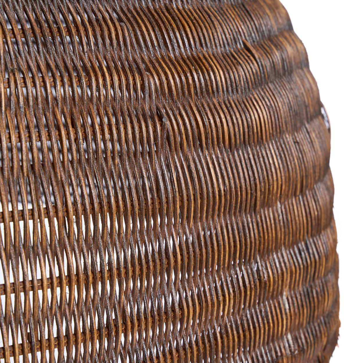 Hängeleuchte aus Rattan in Dunkelbraun in Kuppelform mit Henkel – Ø100 cm