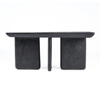 Rechteckiger Couchtisch aus Mangoholz in Schwarz – 100x50 cm
