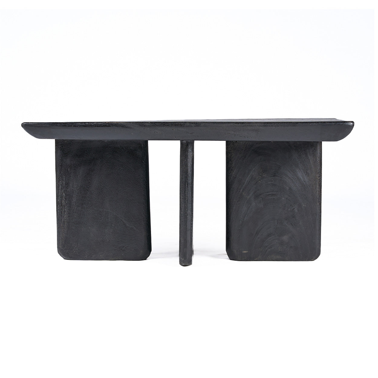 Rechteckiger Couchtisch aus Mangoholz in Schwarz – 100x50 cm