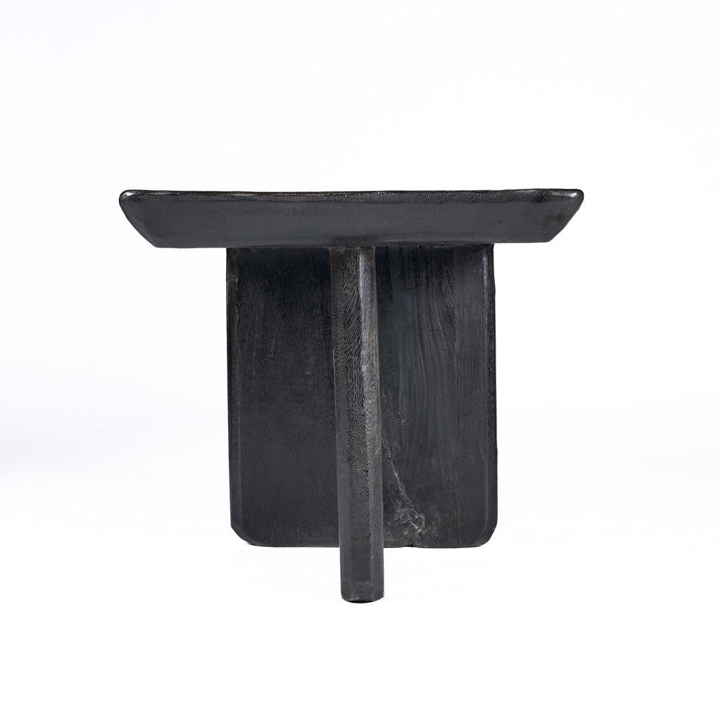 Rechteckiger Couchtisch aus Mangoholz in Schwarz – 100x50 cm