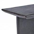 Rechteckiger Couchtisch aus Mangoholz in Schwarz – 100x50 cm