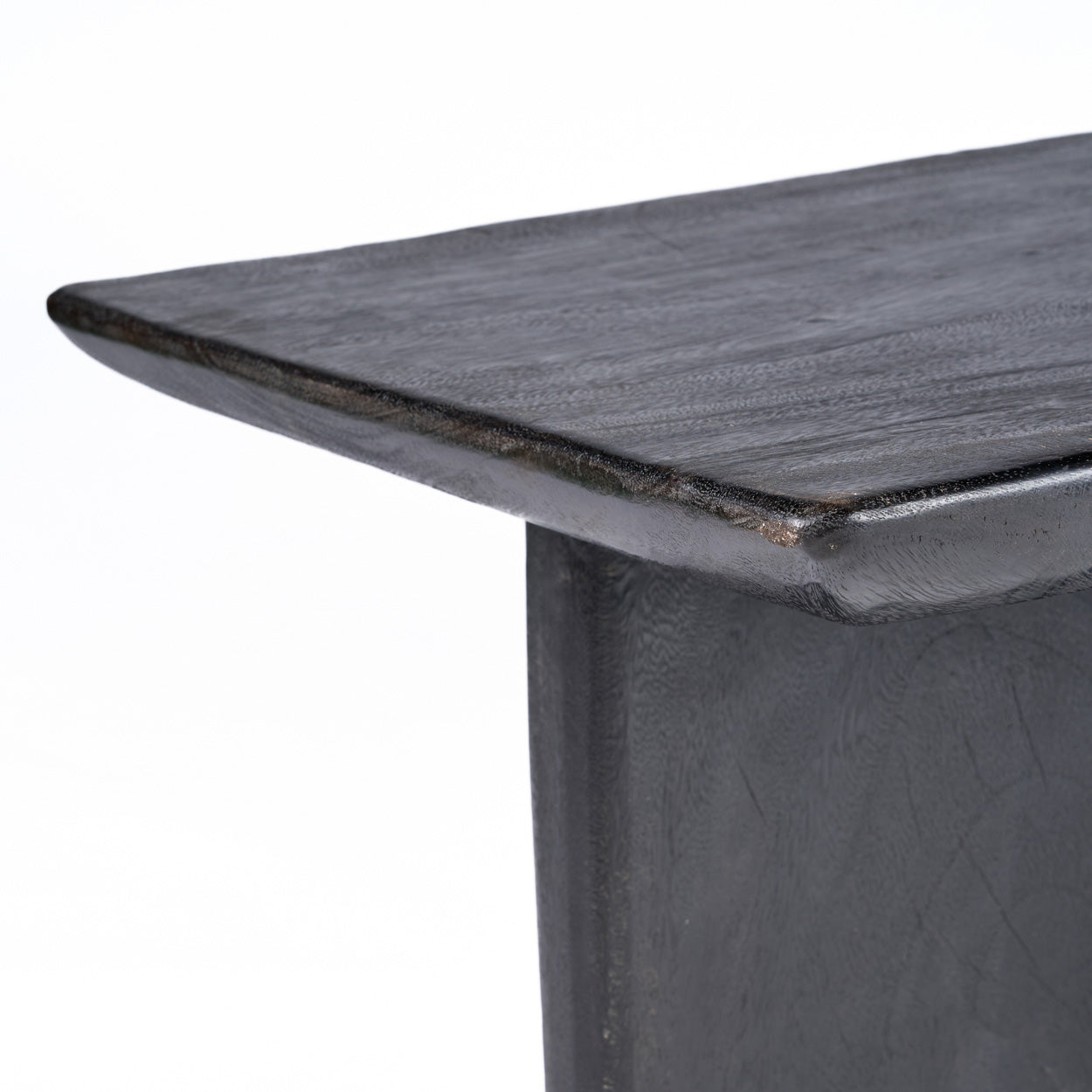Rechteckiger Couchtisch aus Mangoholz in Schwarz – 100x50 cm
