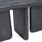 Rechteckiger Couchtisch aus Mangoholz in Schwarz – 100x50 cm