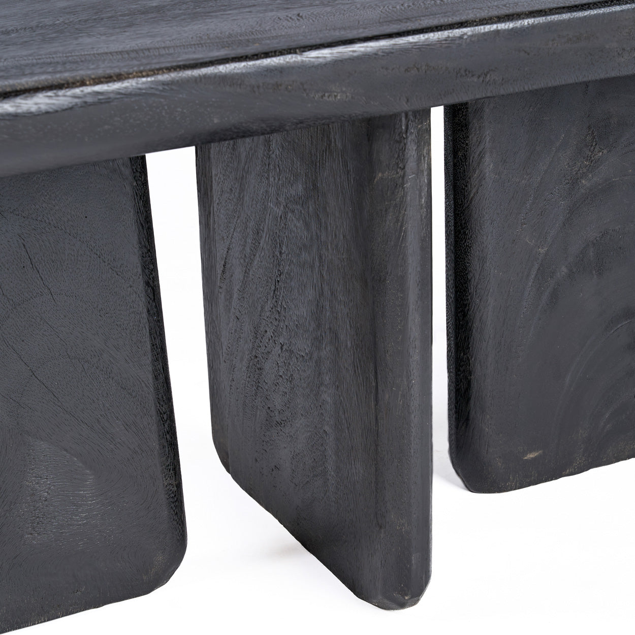 Rechteckiger Couchtisch aus Mangoholz in Schwarz – 100x50 cm