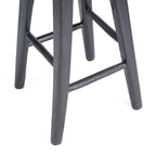 Barhocker aus Mangoholz in Schwarz mit runder Sitzfläche – H75 cm