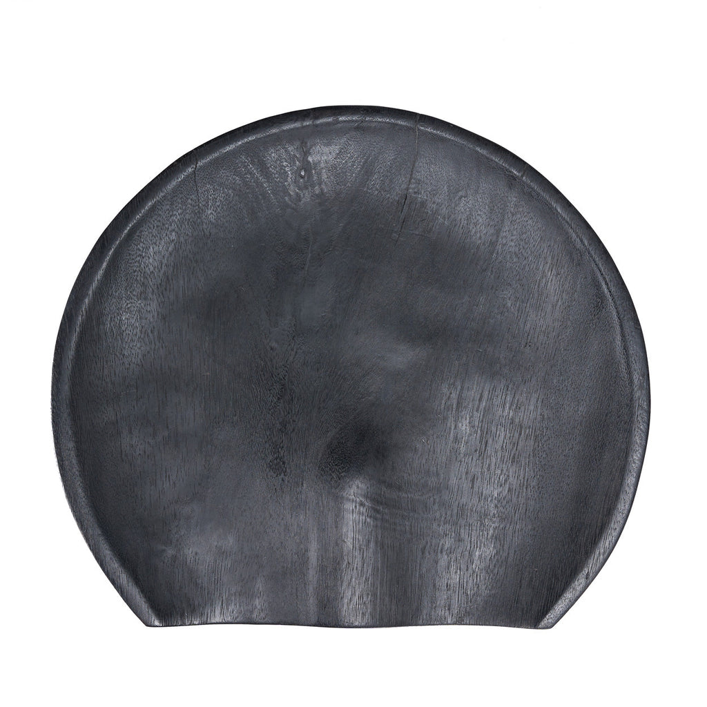 Barhocker aus Mangoholz in Schwarz mit runder Sitzfläche – H75 cm