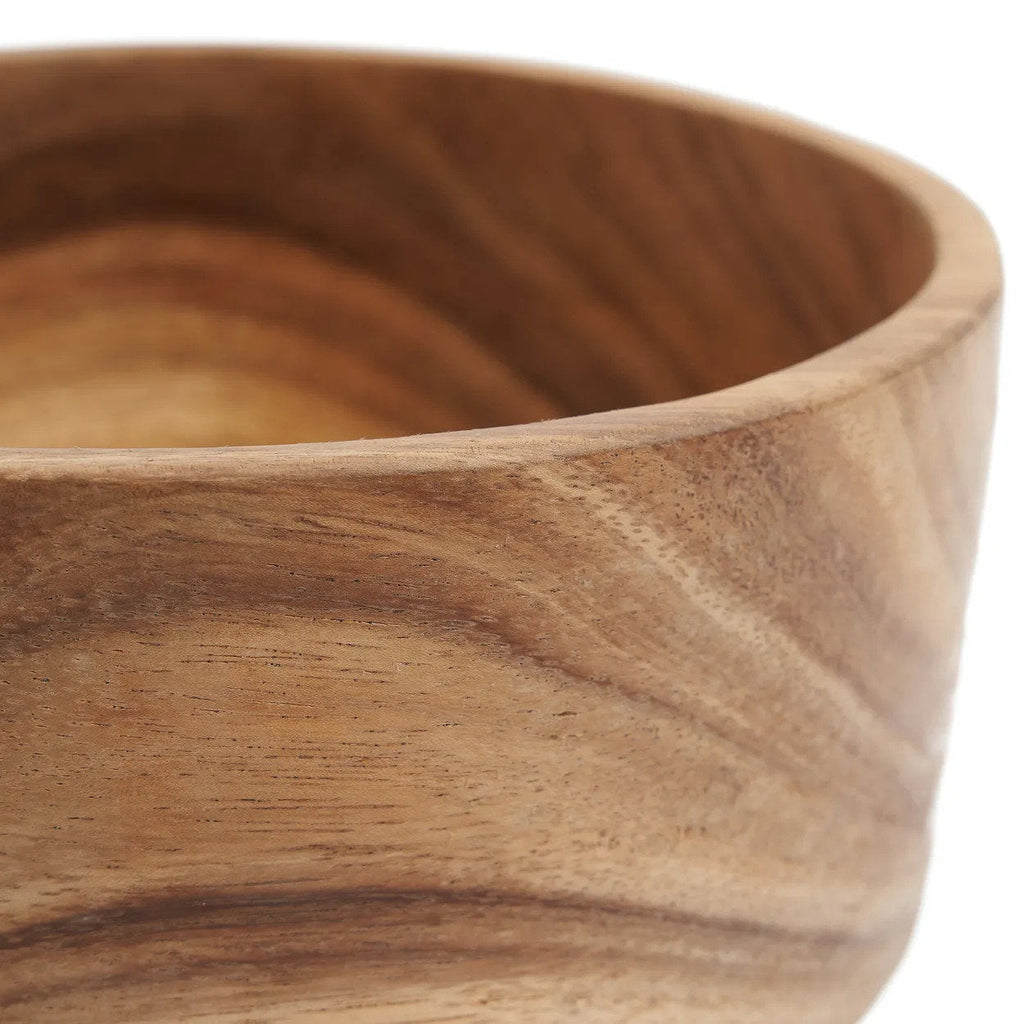 Runde Schale aus Suar-Holz – Naturfinish – Ø20 cm
