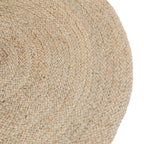 Hängeleuchte aus geflochtener Wasserhyazinthe in Beige, organische Form – Ø 60 cm