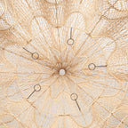 XXL-Hängeleuchte aus geflochtenem Rattan Natur, offen gearbeitet – 150x100 cm