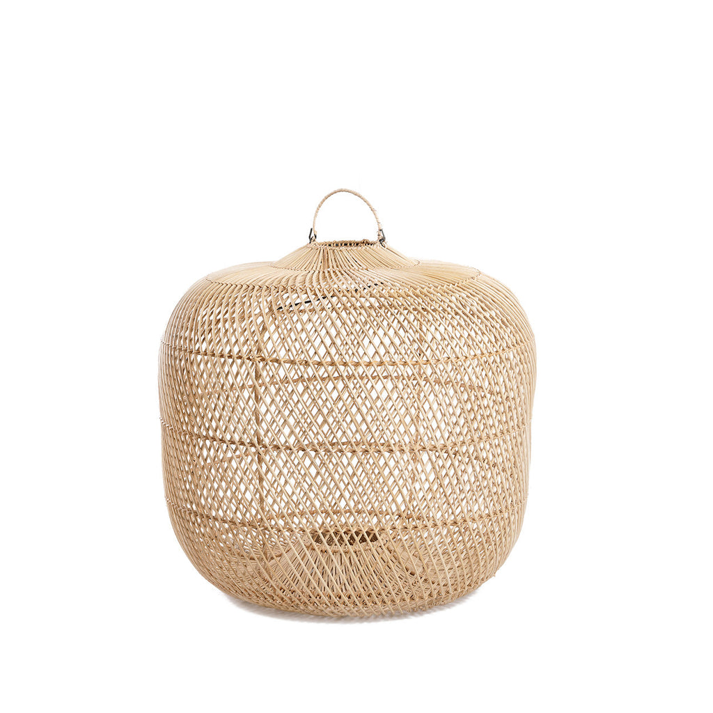 Lampenschirm aus Rattan Natur 48 cm Modell Batu Bolong