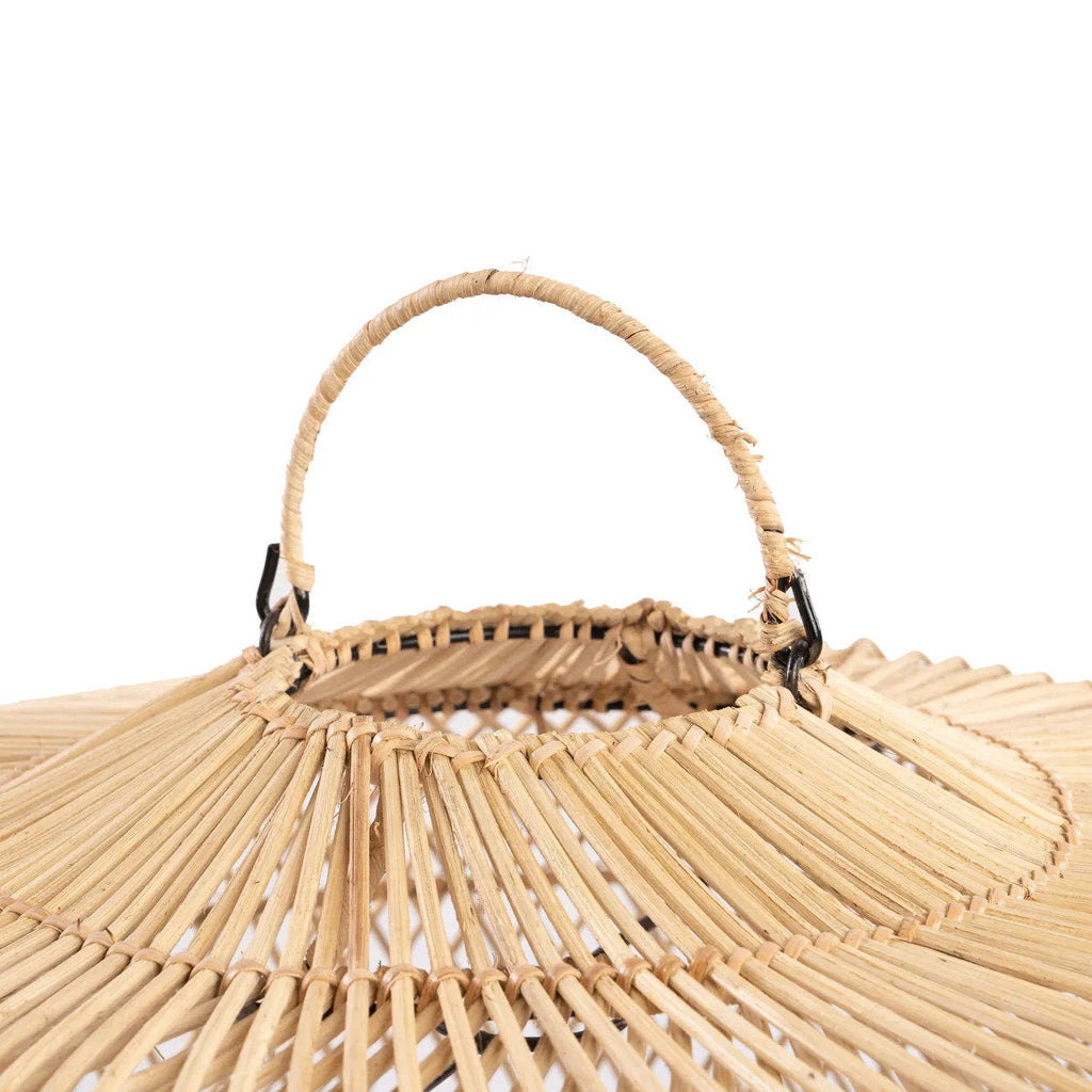 Lampenschirm aus Rattan Natur 48 cm Modell Batu Bolong