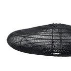 Scheibenförmige Hängeleuchte aus Rattan in Schwarz XL – Ø150 cm