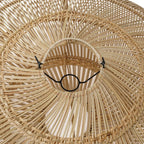 Hängeleuchte aus Rattan Natur in Untertassenform, durchbrochen – Ø75 cm - M