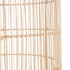Zylindrische Hängeleuchte aus geflochtenem Rattan in Beige mit Henkel – Ø50 cm