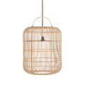 Hängeleuchte aus Rattan Natur 50×60 cm in Rundform