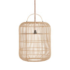 Hängeleuchte aus Rattan Natur 50×60 cm in Rundform