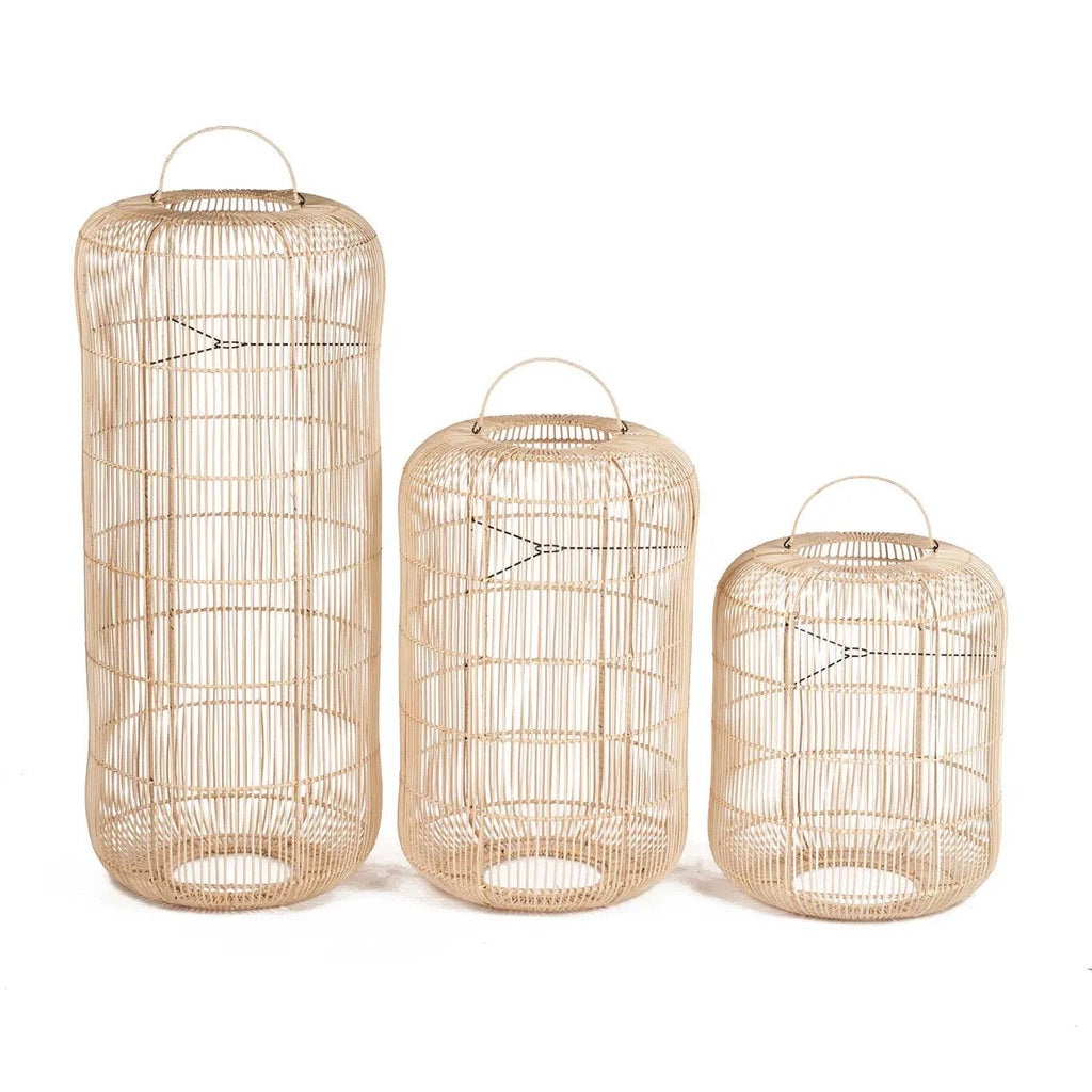 Hängeleuchte aus Rattan Natur 50×60 cm in Rundform