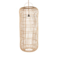 Hängeleuchte XL aus Rattan Natur handwerklich gefertigt – 50 cm