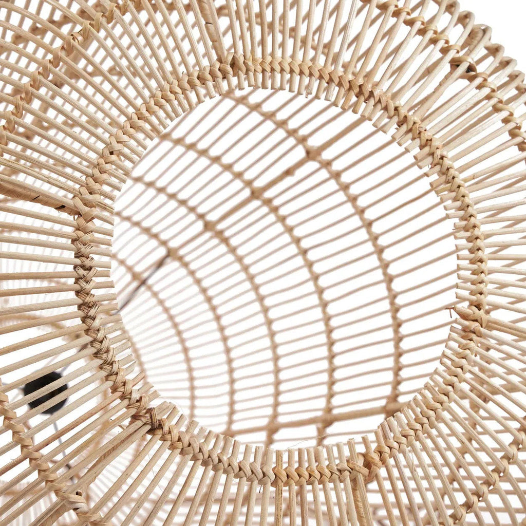 Hängeleuchte XL aus Rattan Natur handwerklich gefertigt – 50 cm