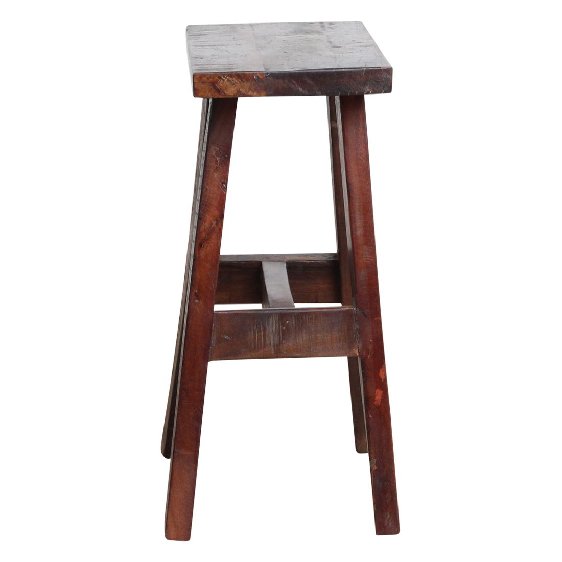 Sitzbank aus recyceltem Holz in Dunkelbraun im Vintage-Look – 45x20 cm