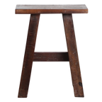 Sitzbank aus recyceltem Holz in Dunkelbraun im Vintage-Look – 45x20 cm